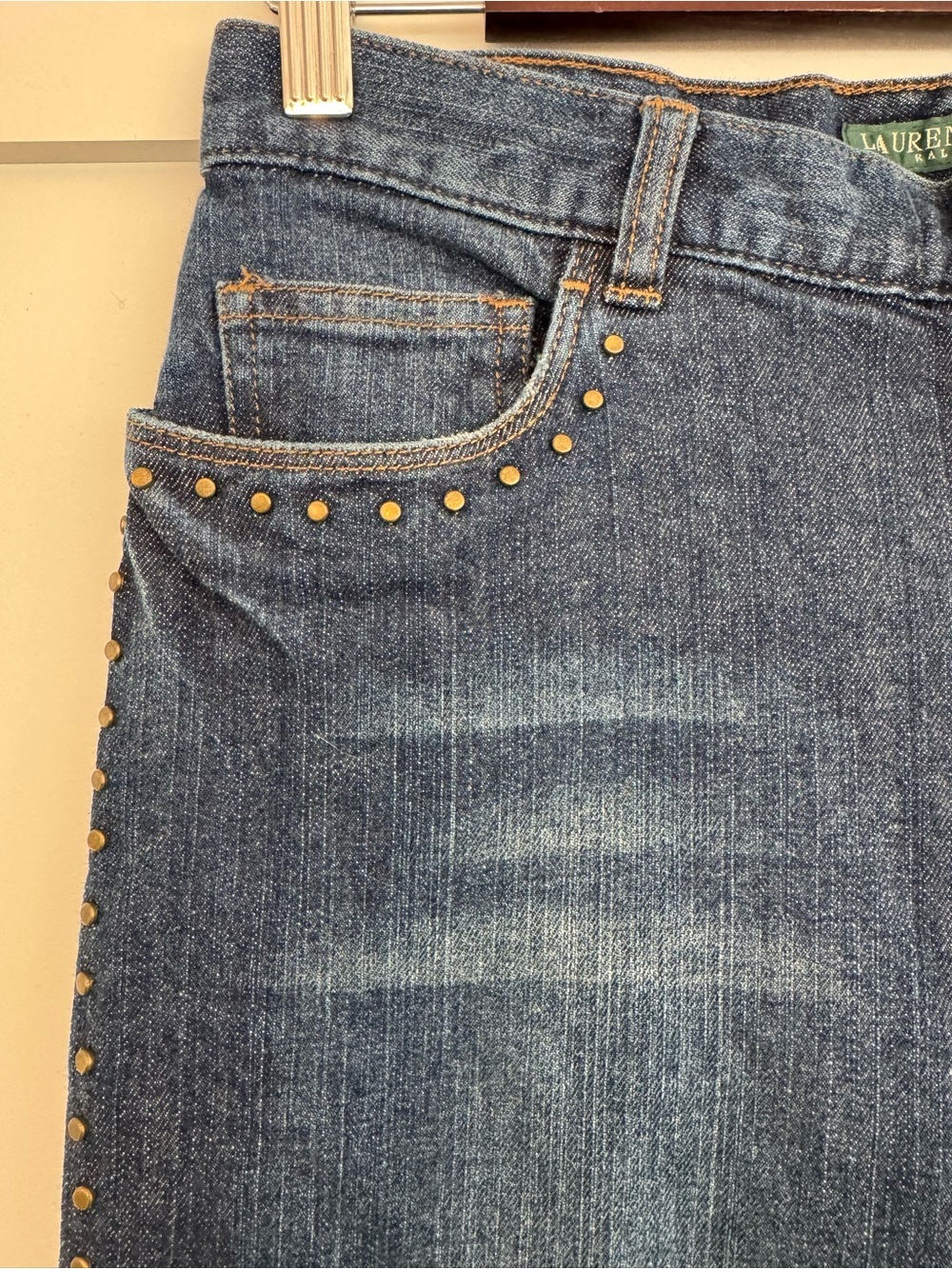 Ralph Lauren Studded Bootcut Jeans Size 4 Vintage Y2K - Picture 5 of 5